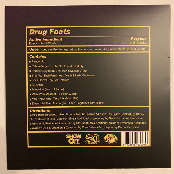 STATIK SELEKTAH AND TERMANOLOGY 1982: The Quarantine New Vinyl LP