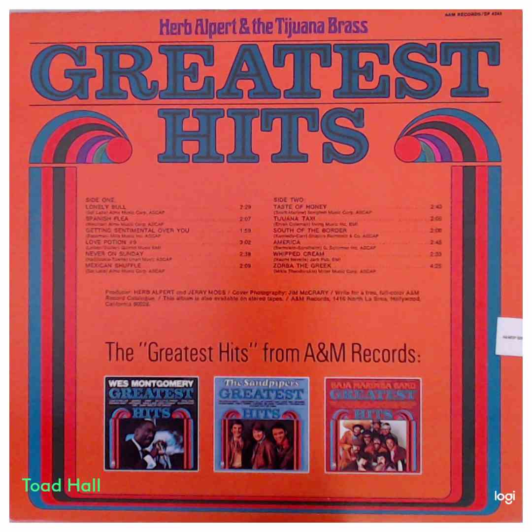 Herb Alpert & The Tijuana Brass - Greatest Hits - Used Vinyl