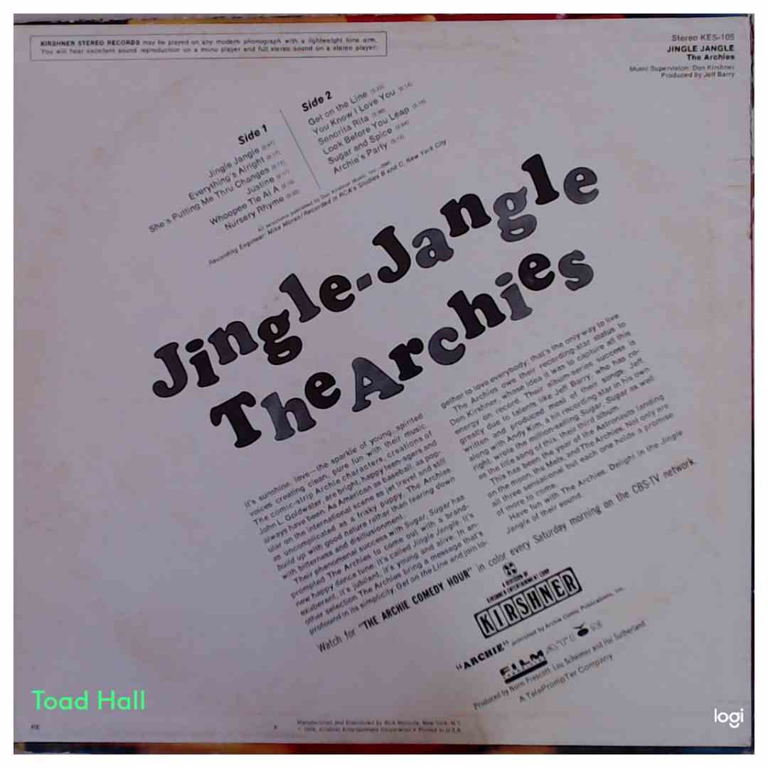 The Archies - Jingle Jangle - Used Vinyl