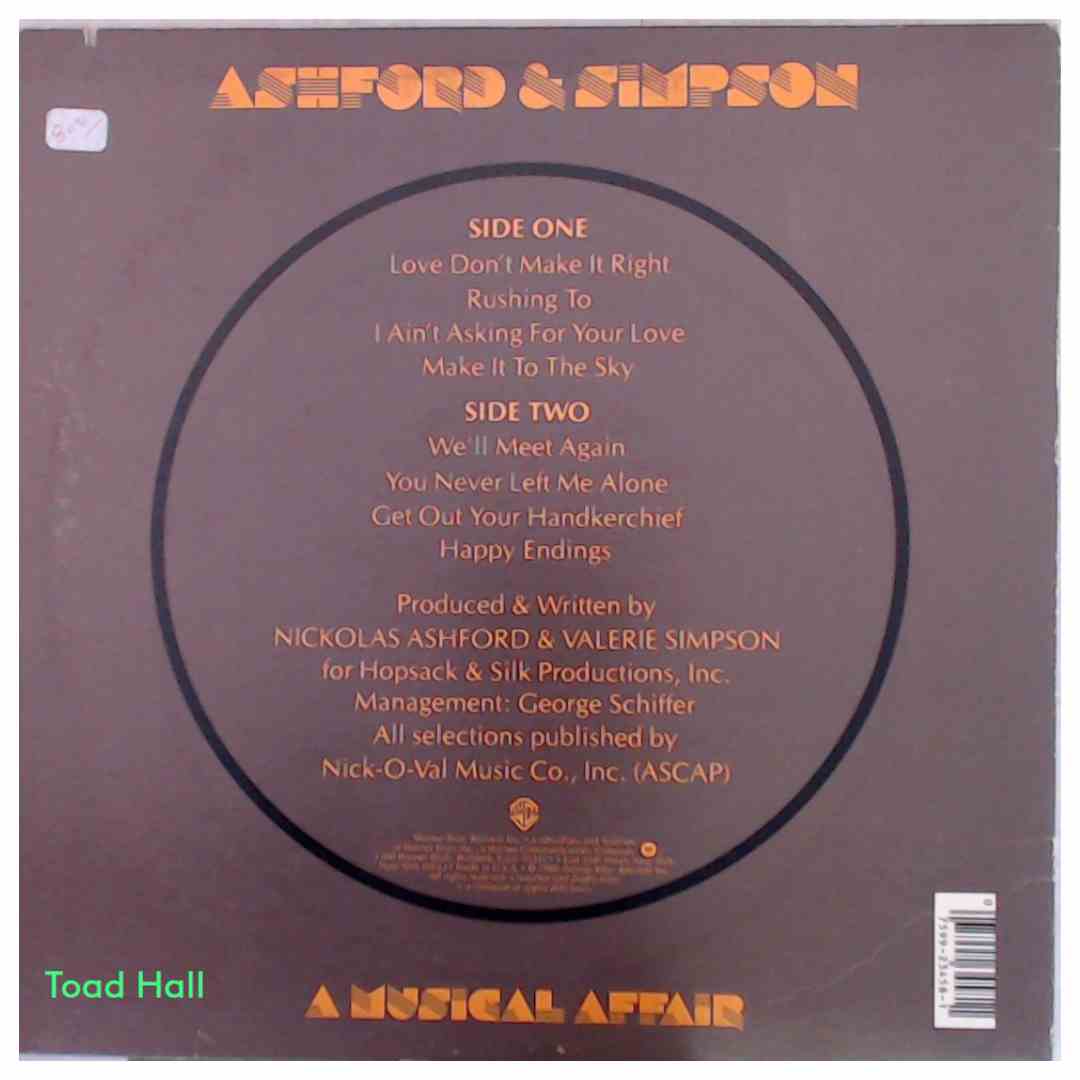 Ashford & Simpson - A Musical Affair - Used Vinyl