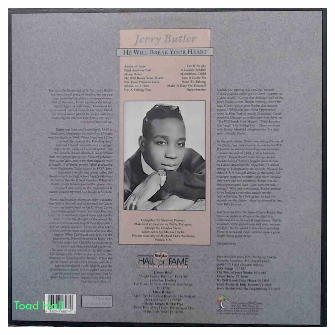 Jerry Butler - He Will Break Your Heart - Used Vinyl