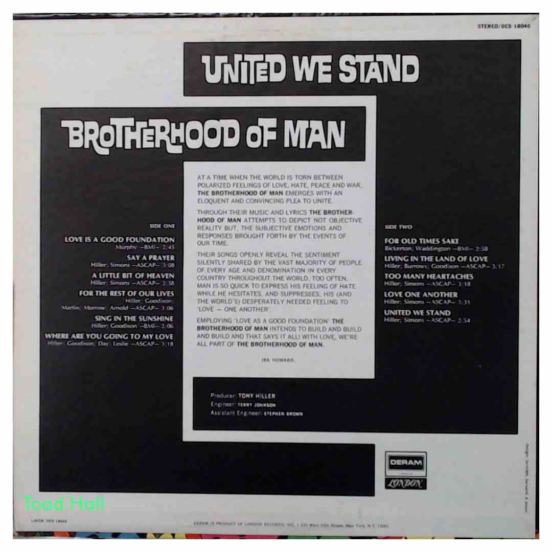 Brotherhood Of Man - United We Stand - Used Vinyl