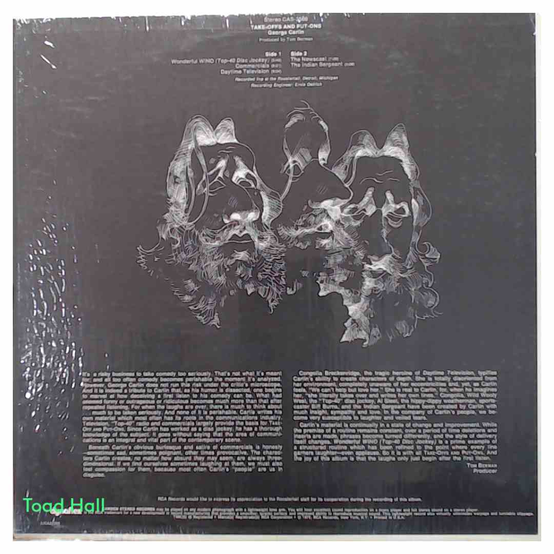 George Carlin - Take Off & Put Ons - Used Vinyl