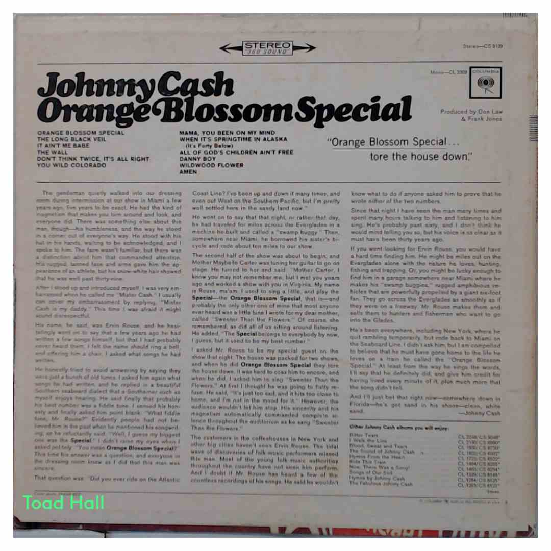Johnny Cash - Orange Blossom Special - Used Vinyl