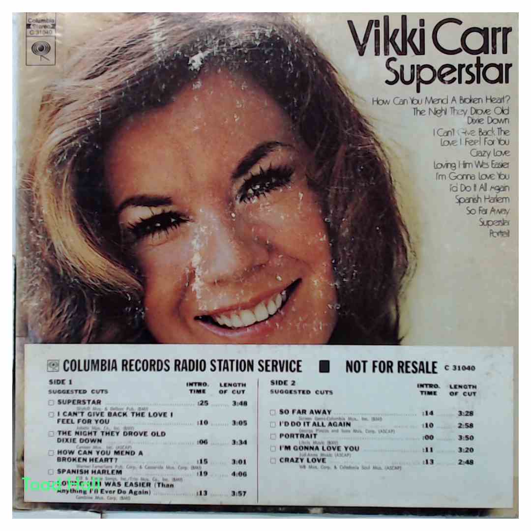 Vikki Carr - Superstar (Promo Cover) - Used Vinyl