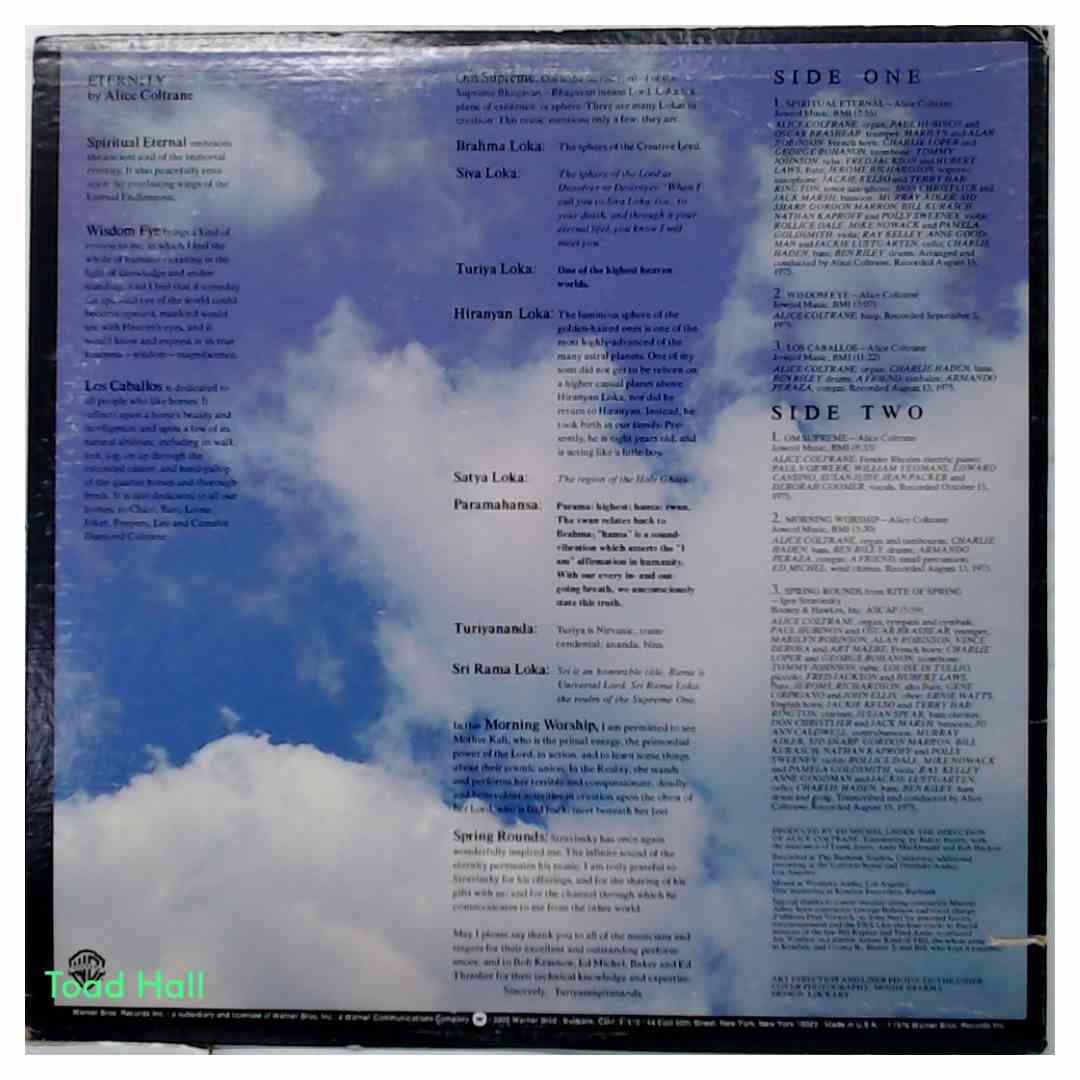 Alice Coltrane - Eternity - Used Vinyl