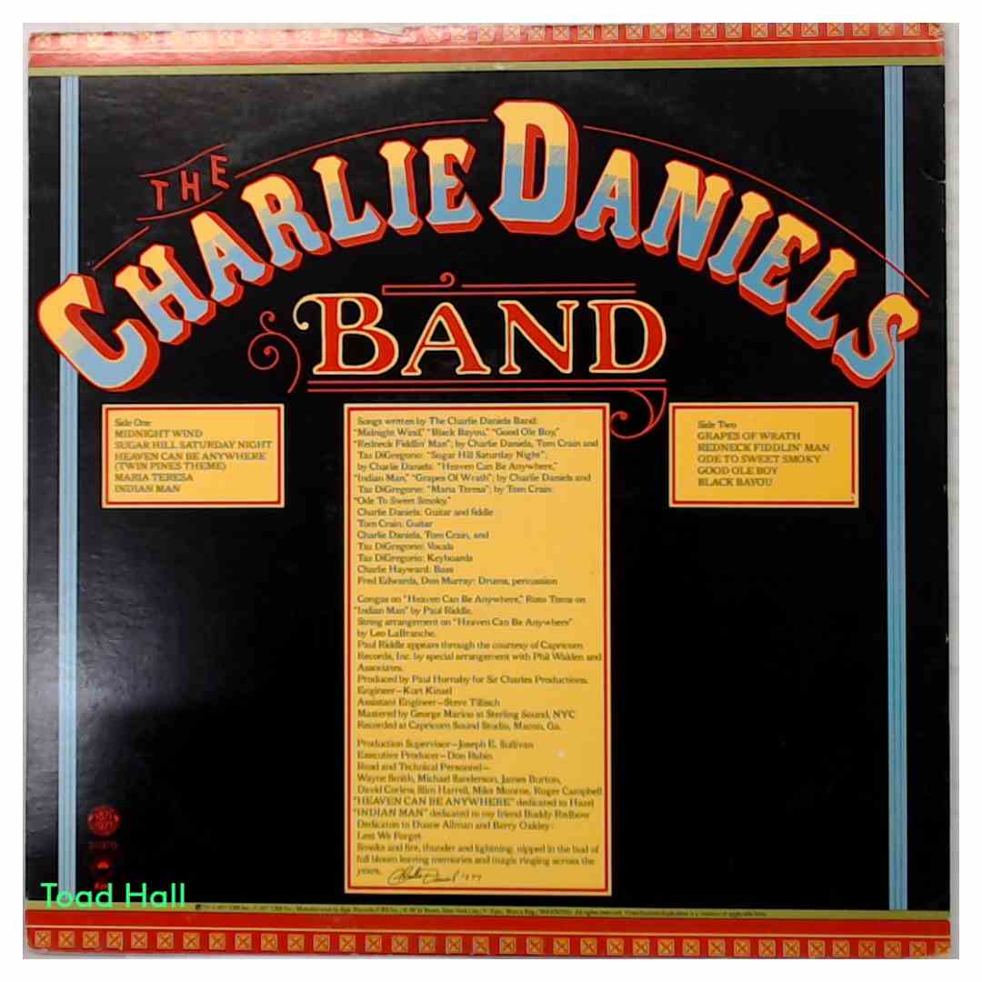 The Charlie Daniels Band - Midnight Wind - Used Vinyl