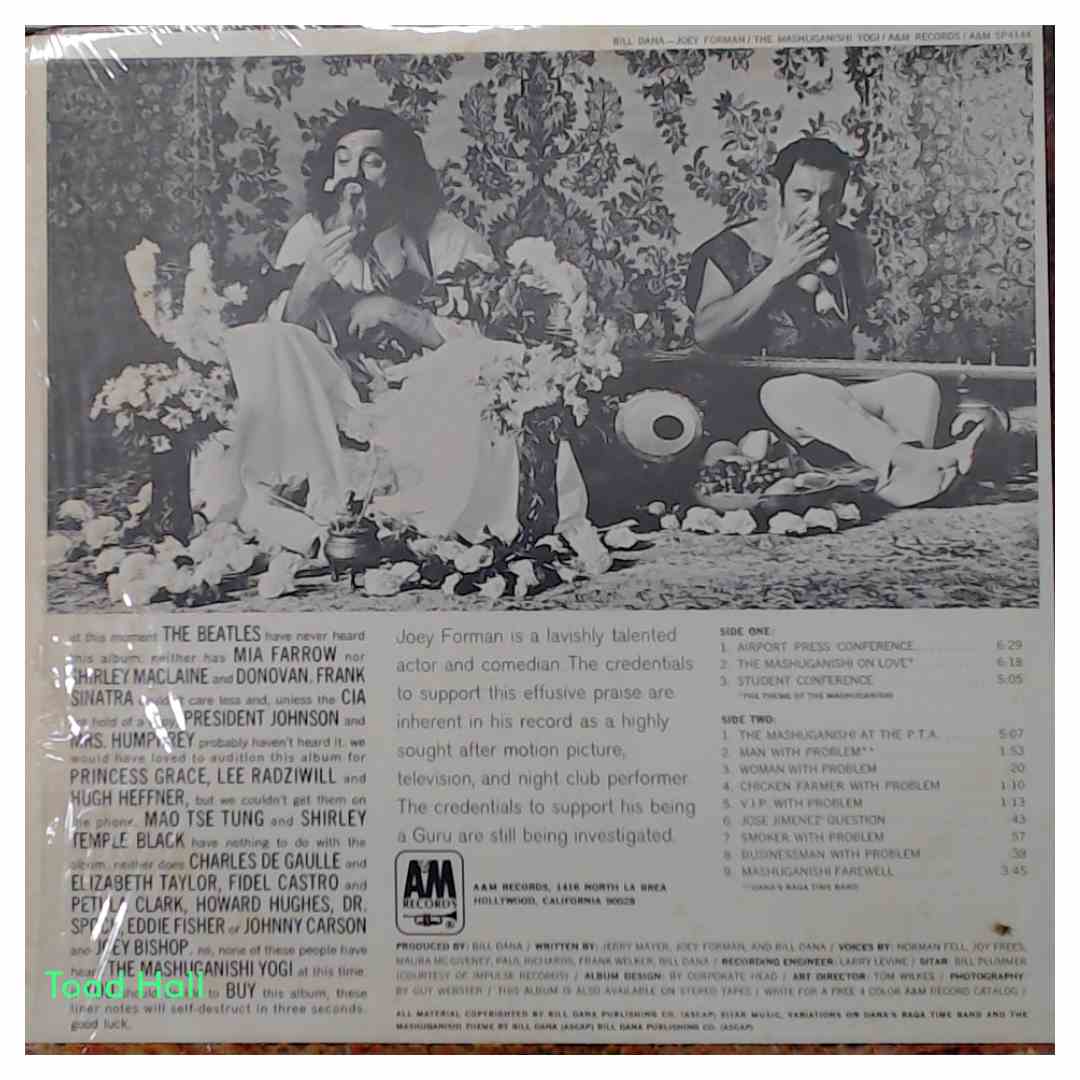Bill Dana Comedy Theater Presents: Joey Forman as The Mashuganishi Yogi - Used Vinyl
