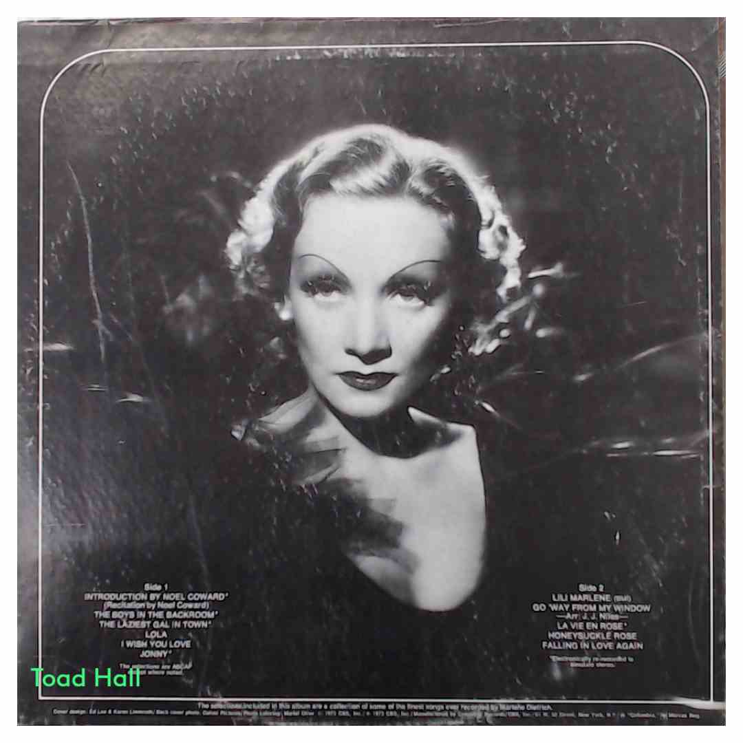 Marlene Dietrich - The Best Of Marlene Dietrich - Used Vinyl