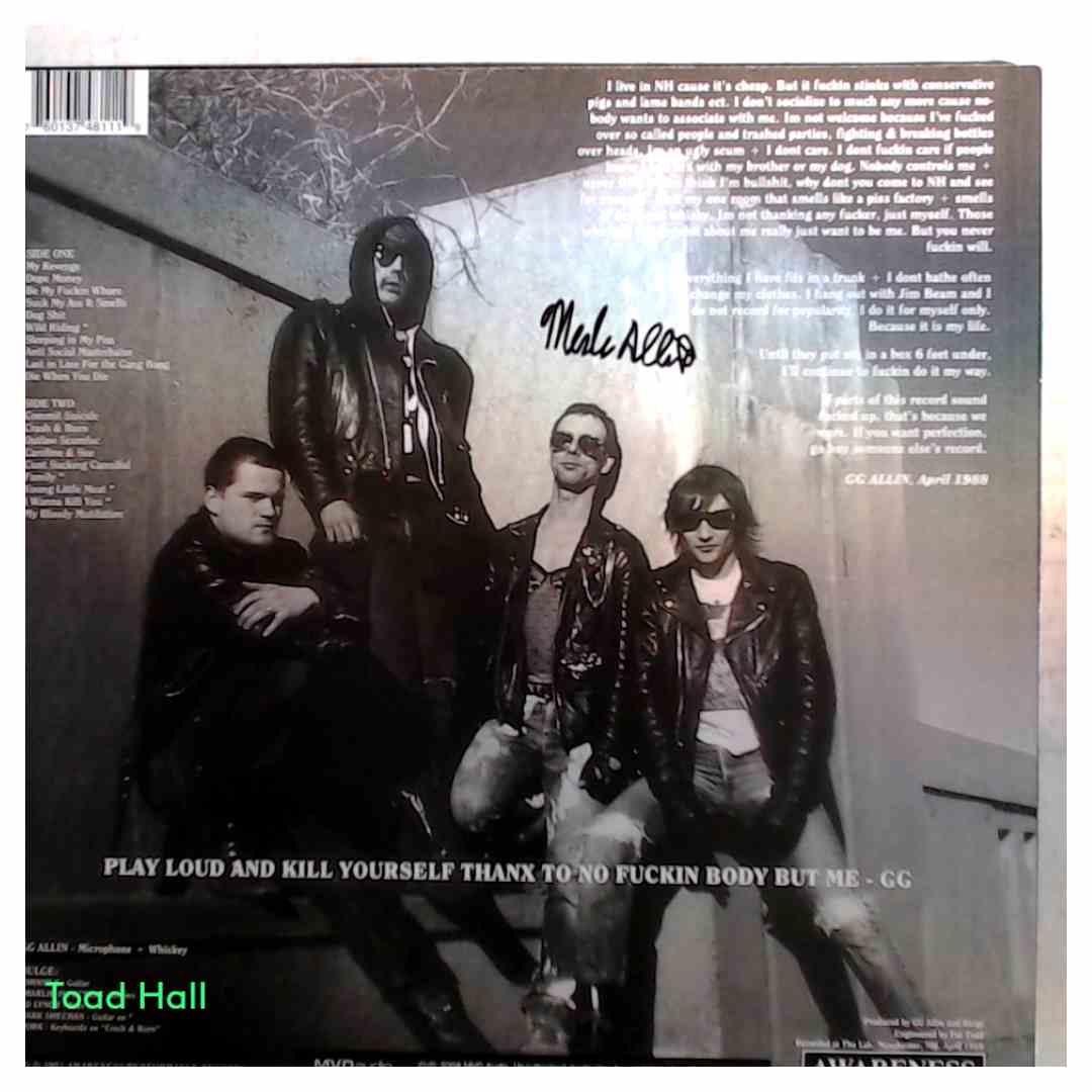 GG Allin - Freaks, Drunks & Junkies - Used Vinyl