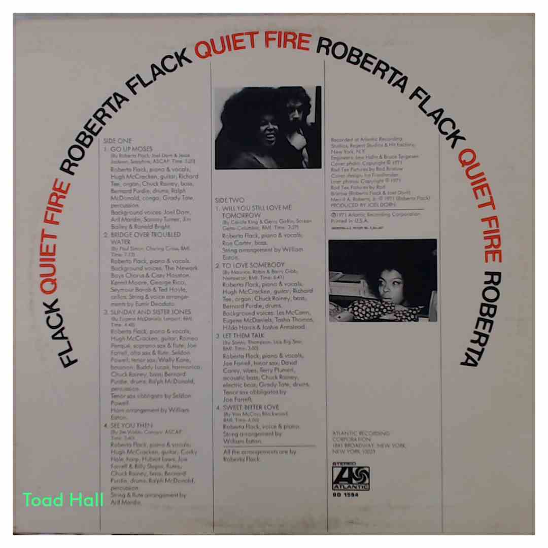 Roberta Flack Quiet Fire Used Vinyl LP