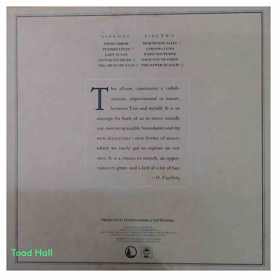 Dan Fogelberg & Tim Weisberg - Twin Sons of Different Mothers - Used Vinyl