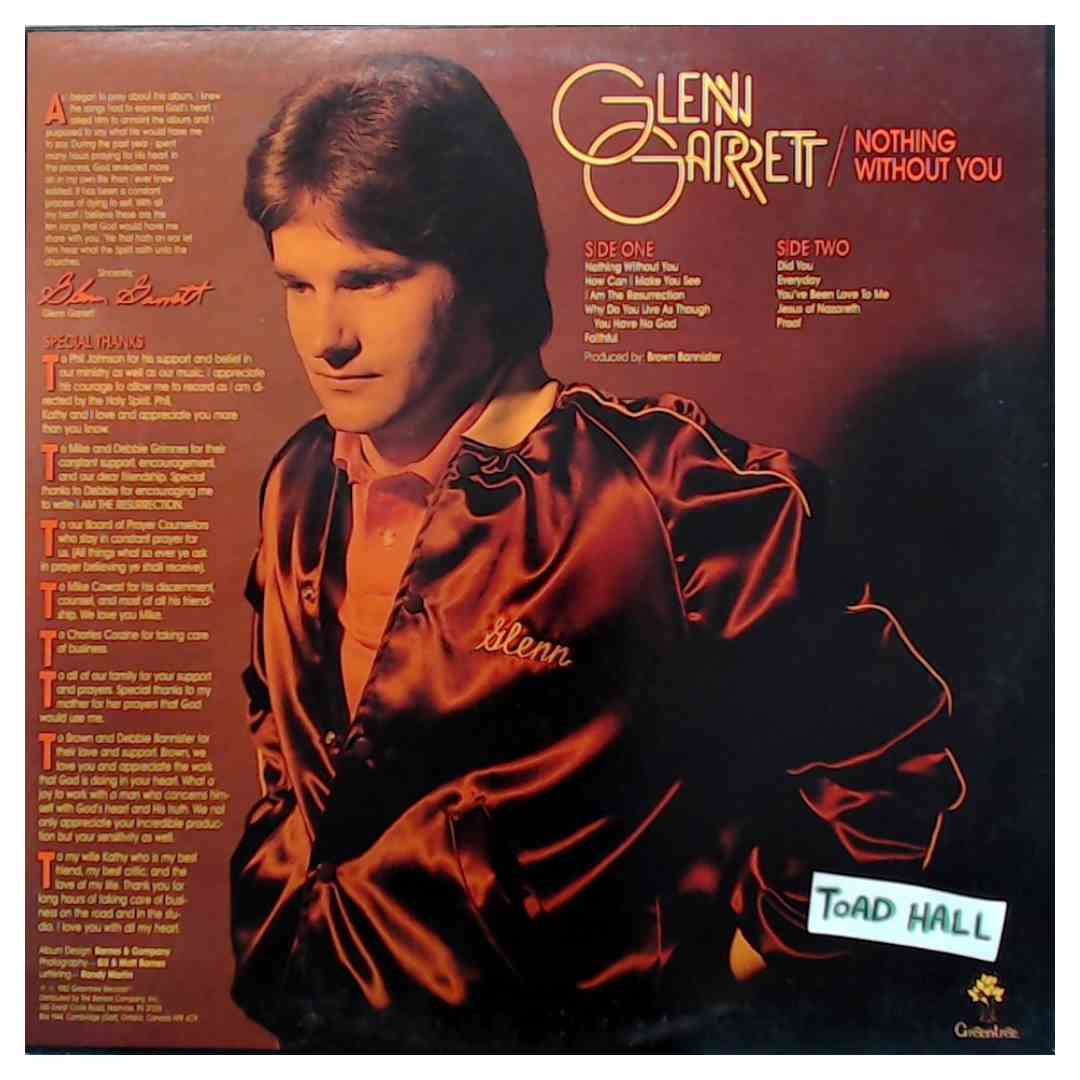 Glenn Garrett - Nothing Without You - Used Vinyl