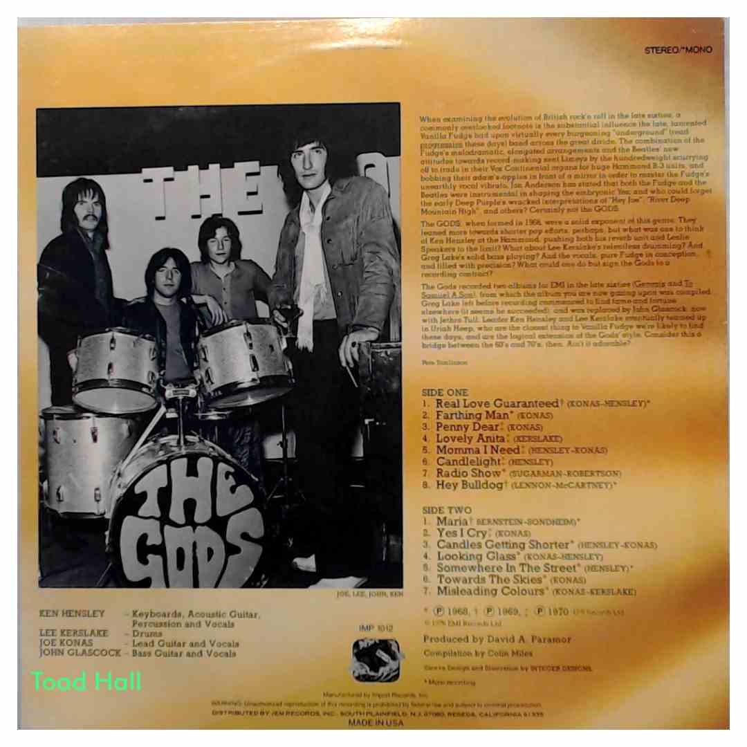 The Gods - The Gods Featuring Ken Hensley - Used Vinyl