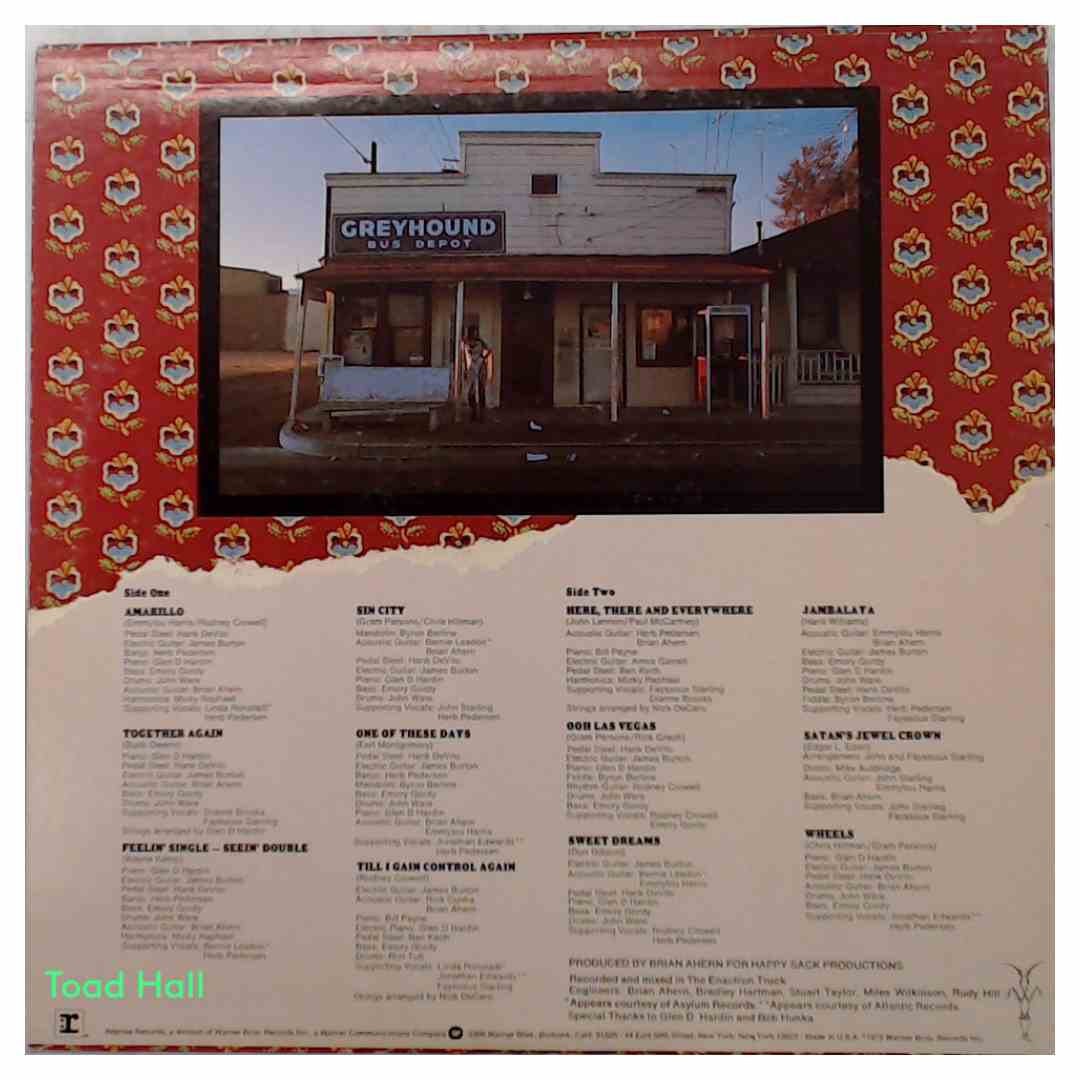 Emmylou Harris - Elite Hotel - Used Vinyl