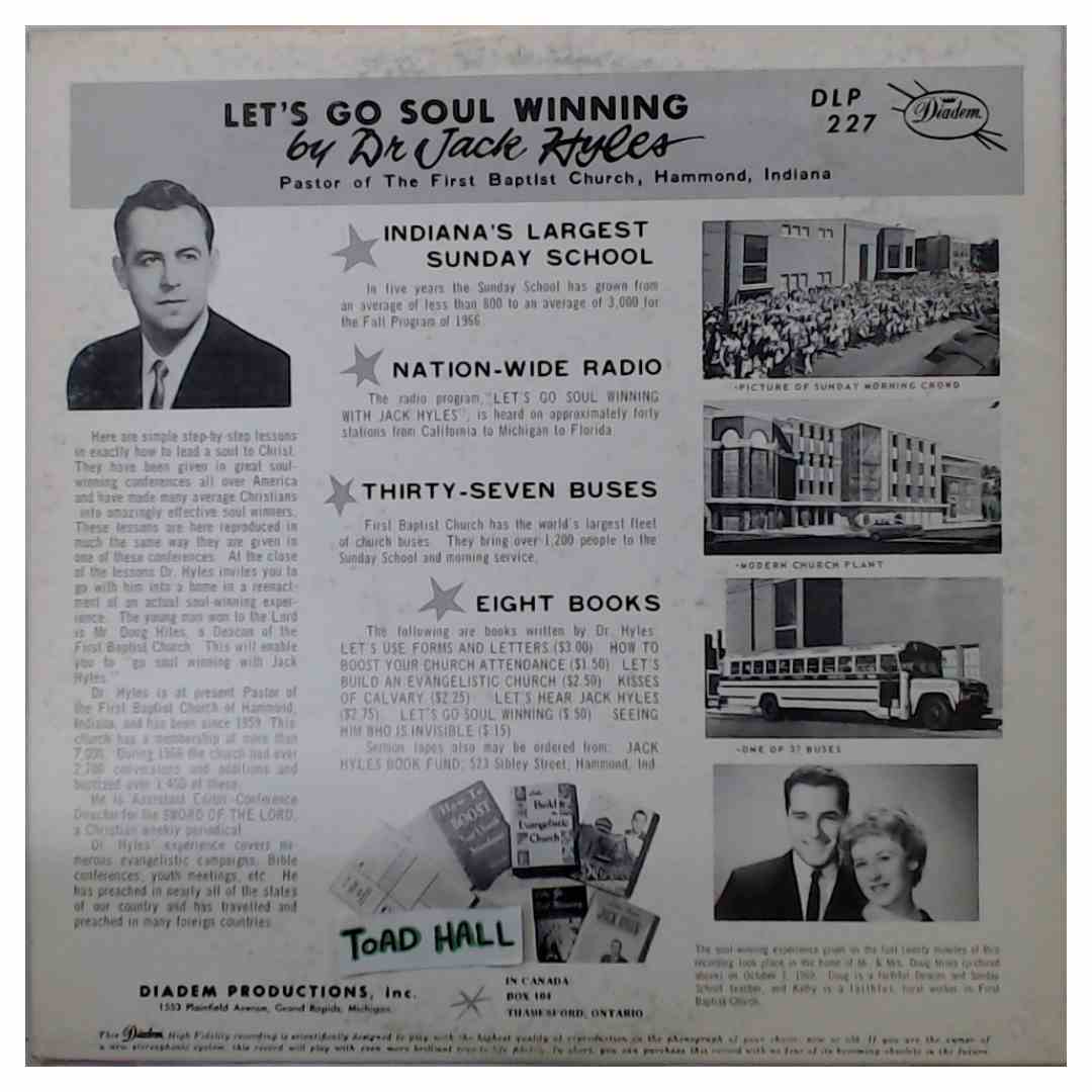 Dr. Jack Hyles - Let's Go Soul Winning - Used Vinyl