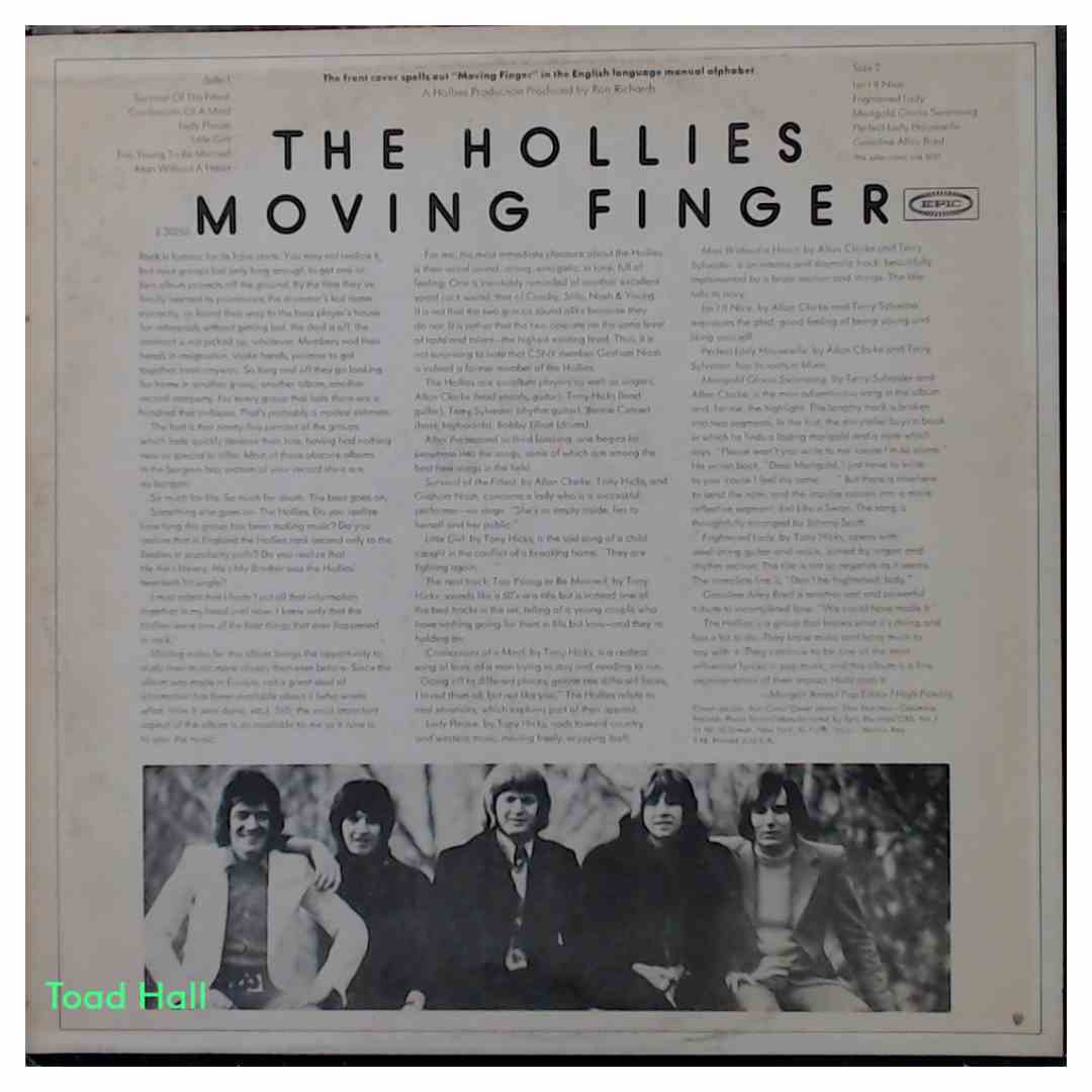 The Hollies - Moving Finger - Used Vinyl