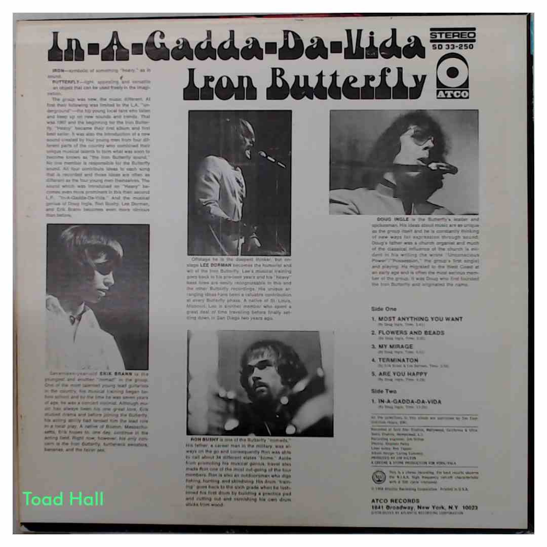 Iron Butterfly - In-A-Gadda-Da-Vida - Used Vinyl