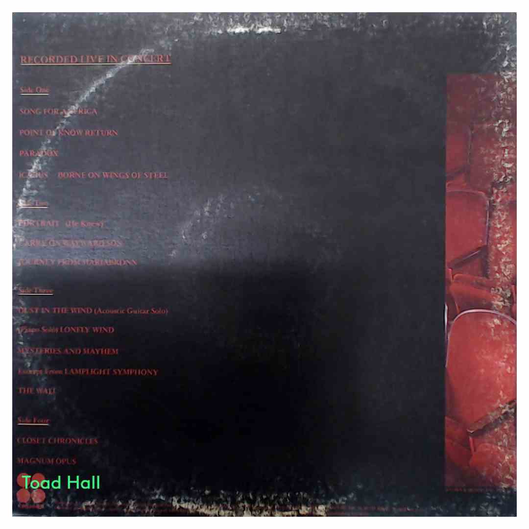 Kansas Two For The Show Used Vinyl LP