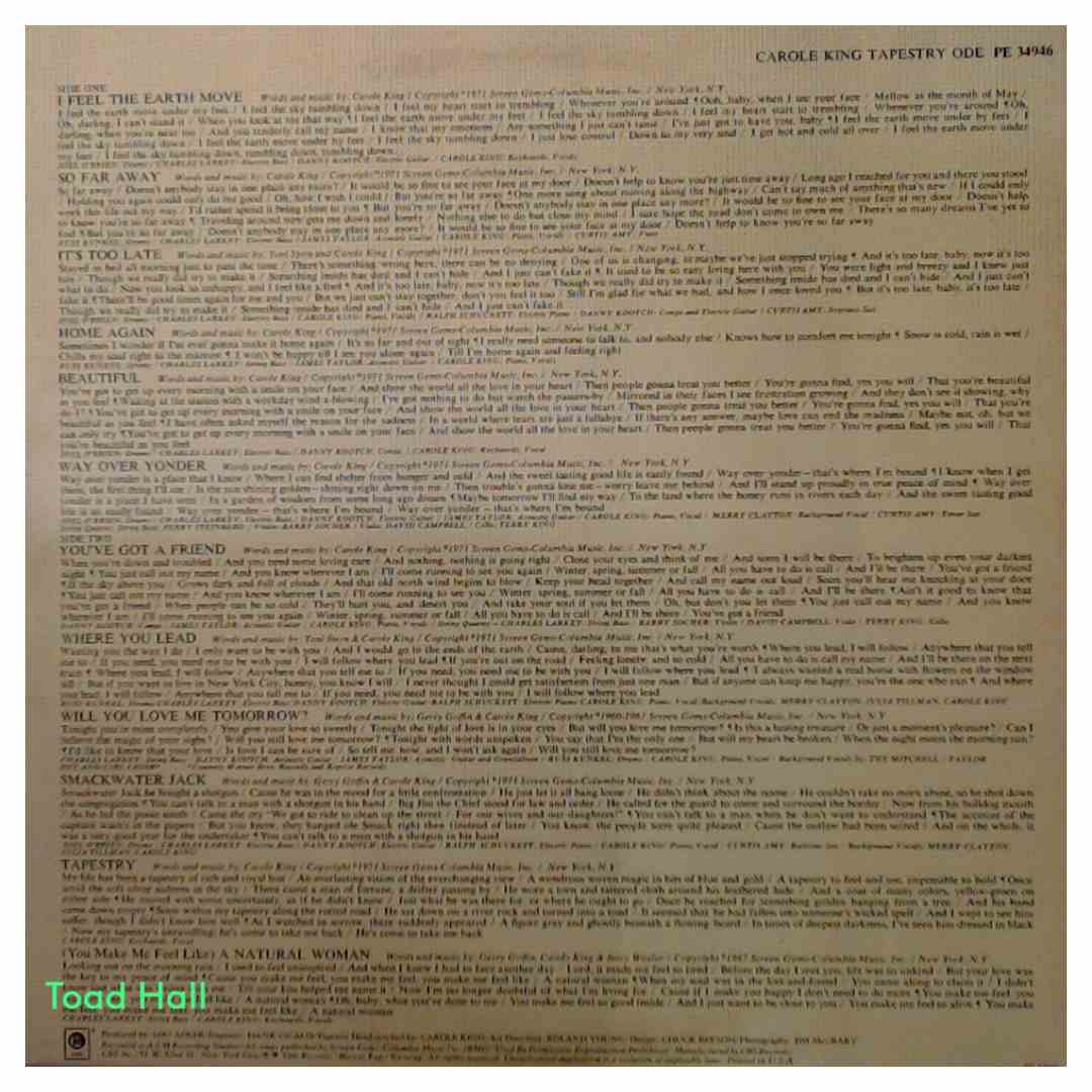 Carole King Tapestry Used Vinyl LP