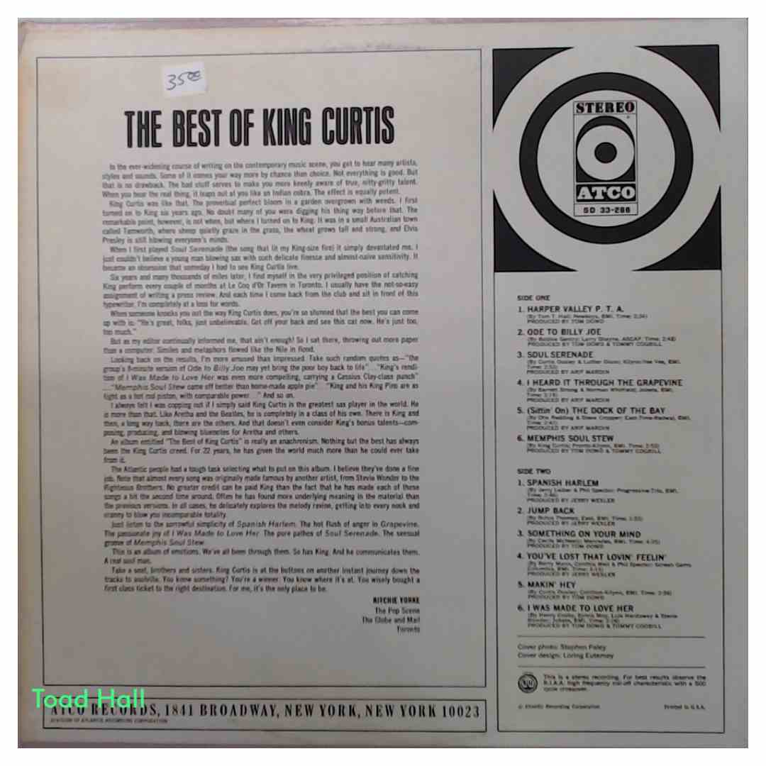 King Curtis - The Best Of King Curtis - Used Vinyl
