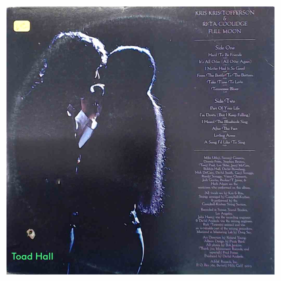 Kris Kristofferson and Rita Coolidge - Full Moon - Used Vinyl