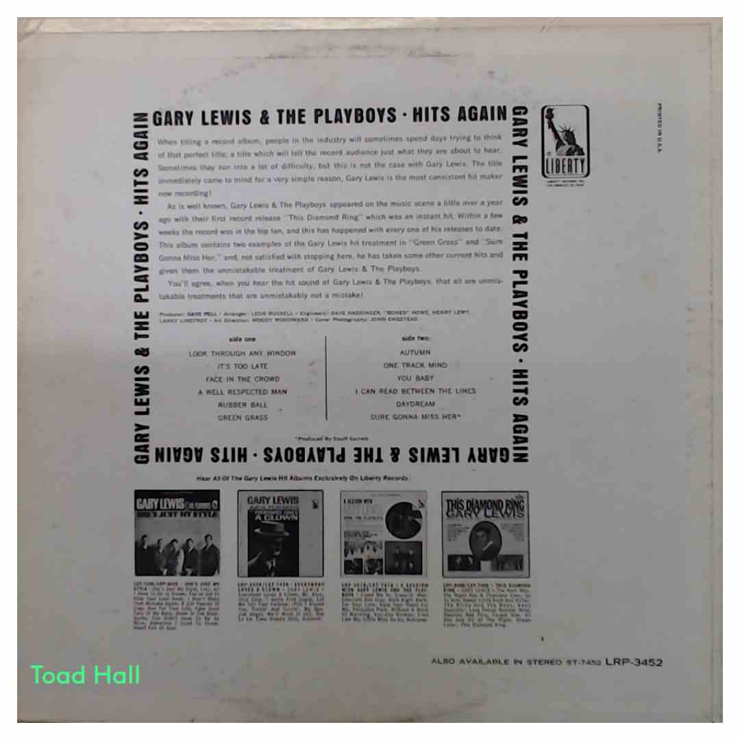 Gary Lewis and the Playboys - Hits Again - Used Vinyl