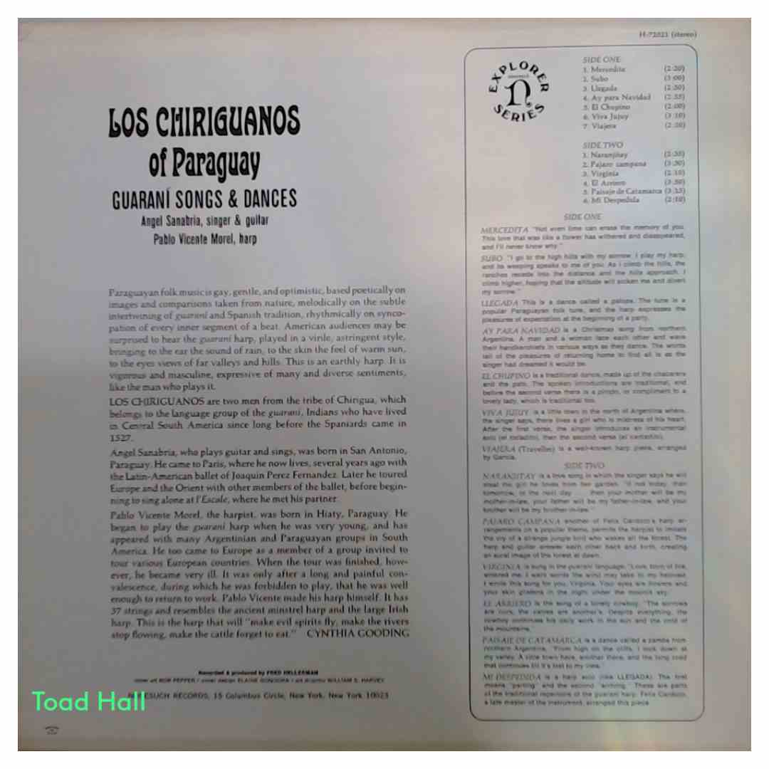 Los Chiriguanos of Paraguay - Guarani Songs & Dances - Used Vinyl