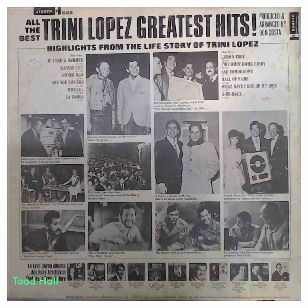 Trini Lopez - Greatest Hits! - Used Vinyl