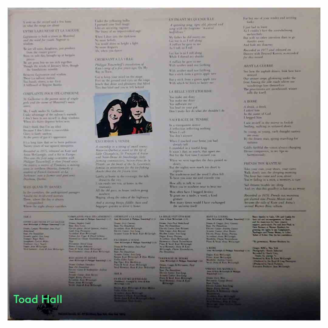 Kate And Anna McGarrigle - French Record - Used Vinyl