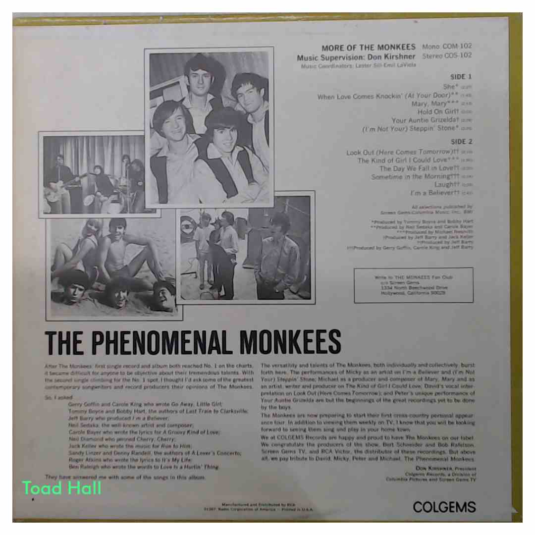 The Monkees More Of The Monkees Used Vinyl LP