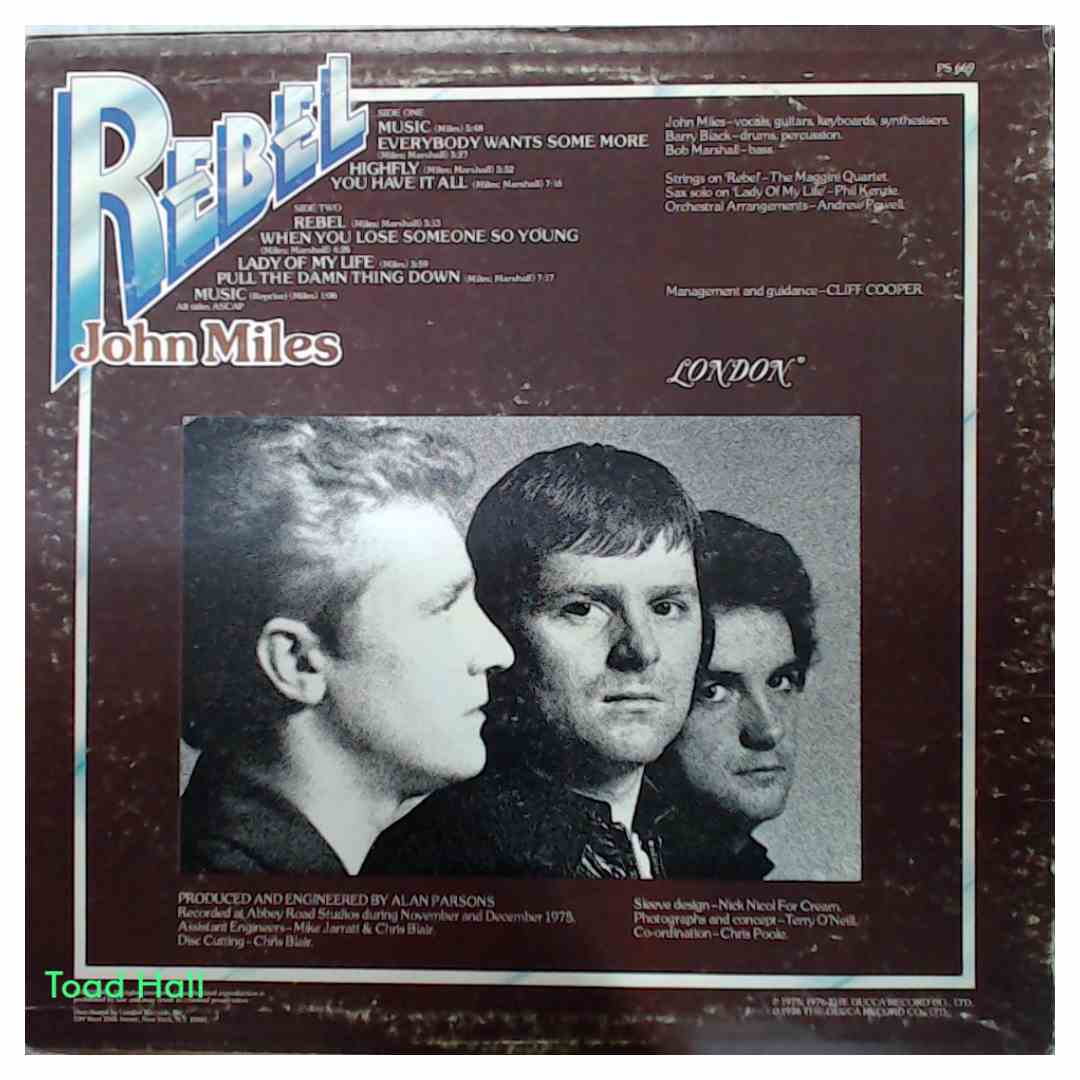 John Miles - Rebel - Used Vinyl