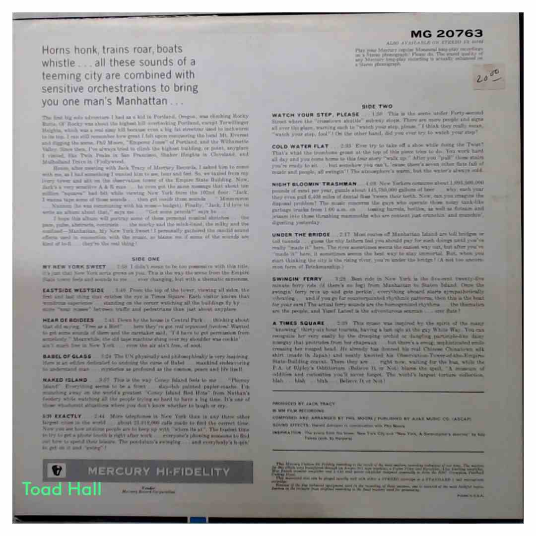 Phil Moore And His Orchestra - New York Street - Used Vinyl