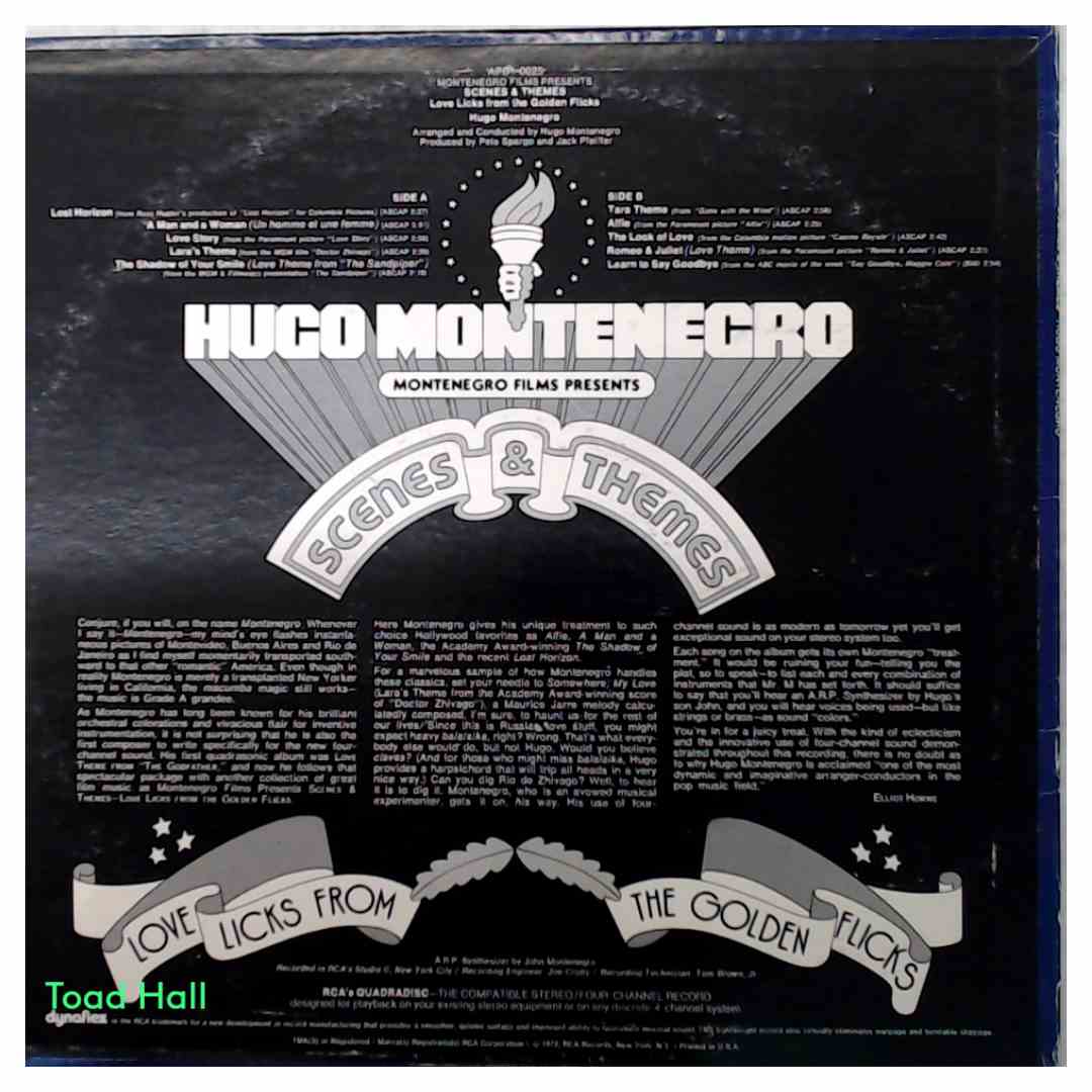 Hugo Montenegro - Scenes And Themes (Quadrophonic) - Used Vinyl