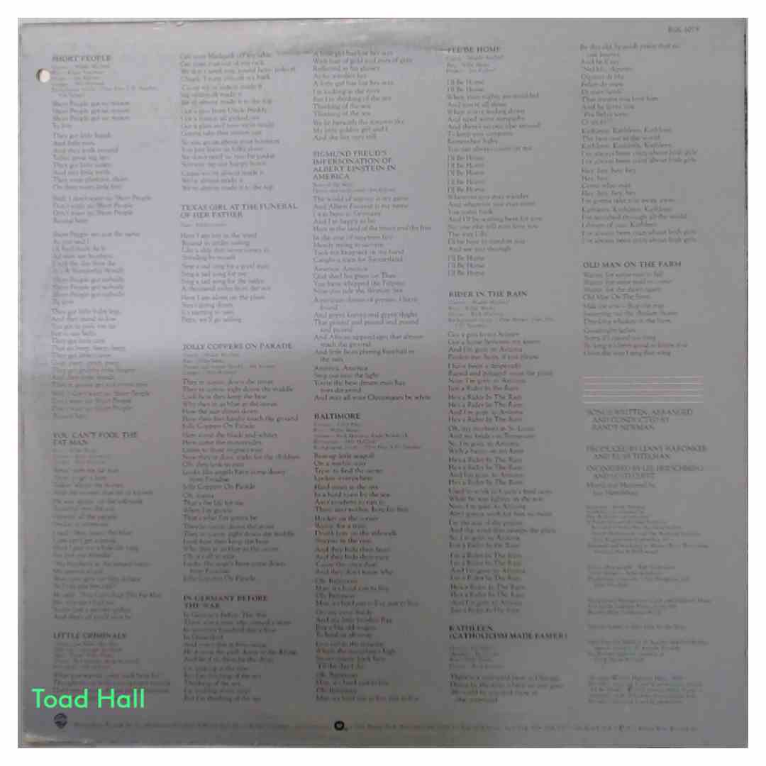 Randy Newman Little Criminals Used Vinyl LP