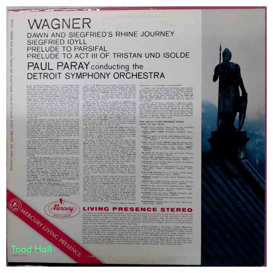 Paul Paray - Wagner (Mercury Living Presence) - Used Vinyl