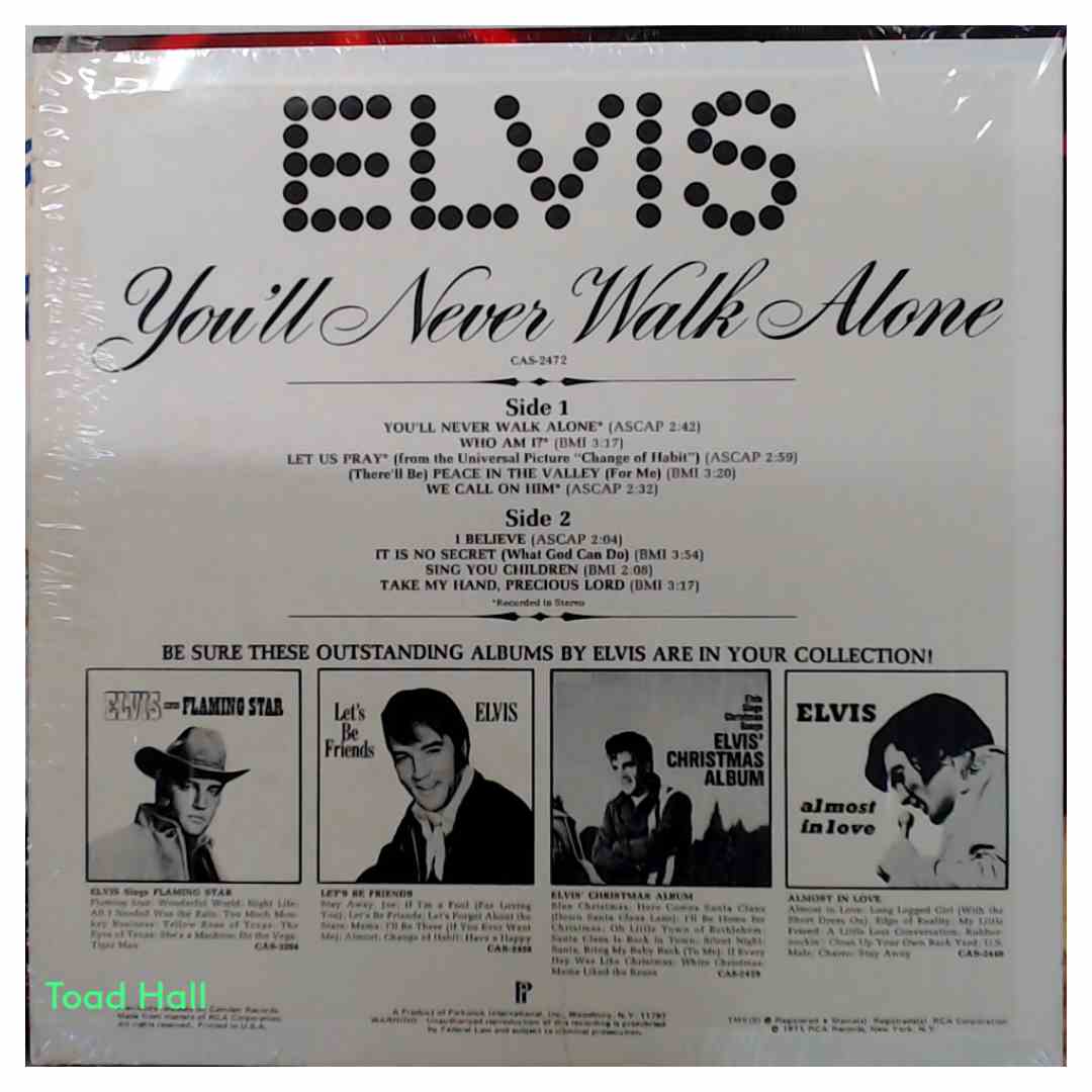 Elvis Presley - You'll Never Walk Alone - Used Vinyl