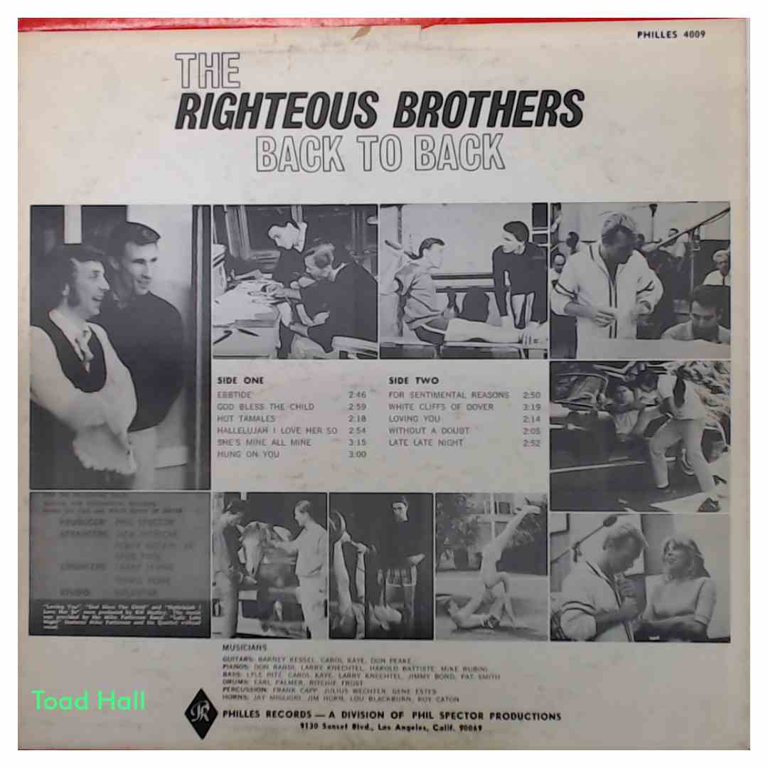 Righteous Brothers - Back To Back - Used Vinyl