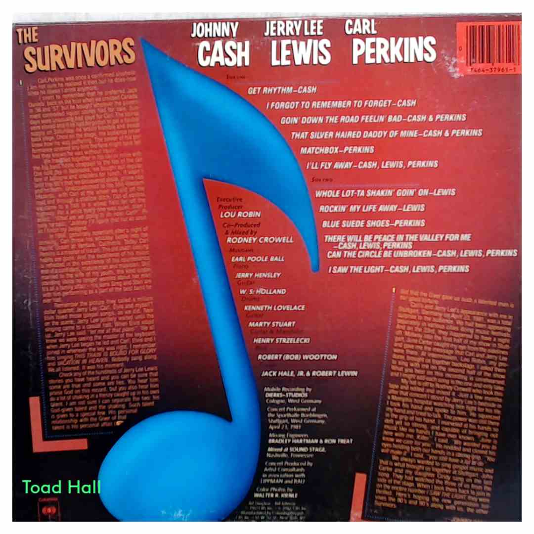 Johnny Cash, Jerry Lee Lewis, Carl Perkins - The Survivors - Used Vinyl