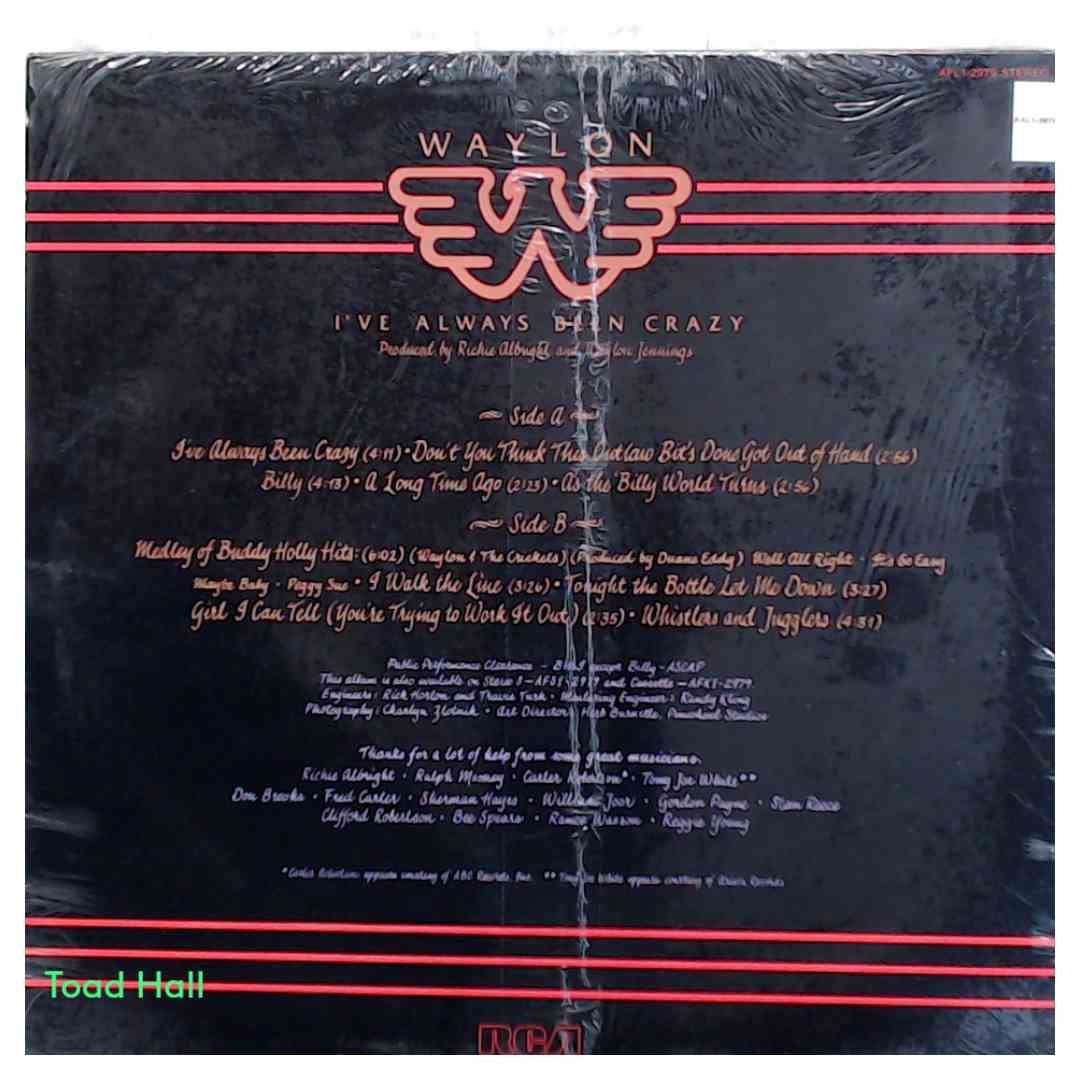 Waylon Jennings - I've Always Been Crazy - Used Vinyl