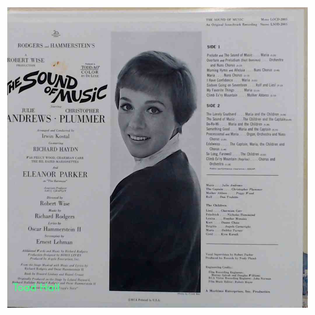 Rodger's and Hammerstein's The Sound of Music Soundtrack Used Vinyl LP
