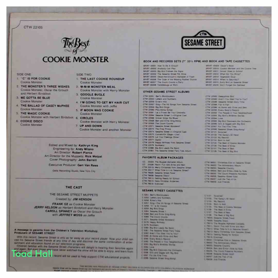 Sesame Street: The Best of Cookie Monster - Used Vinyl