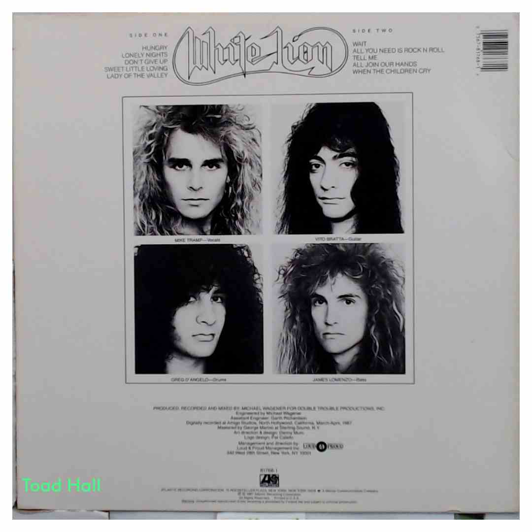 WHITE LION Pride Used Vinyl LP
