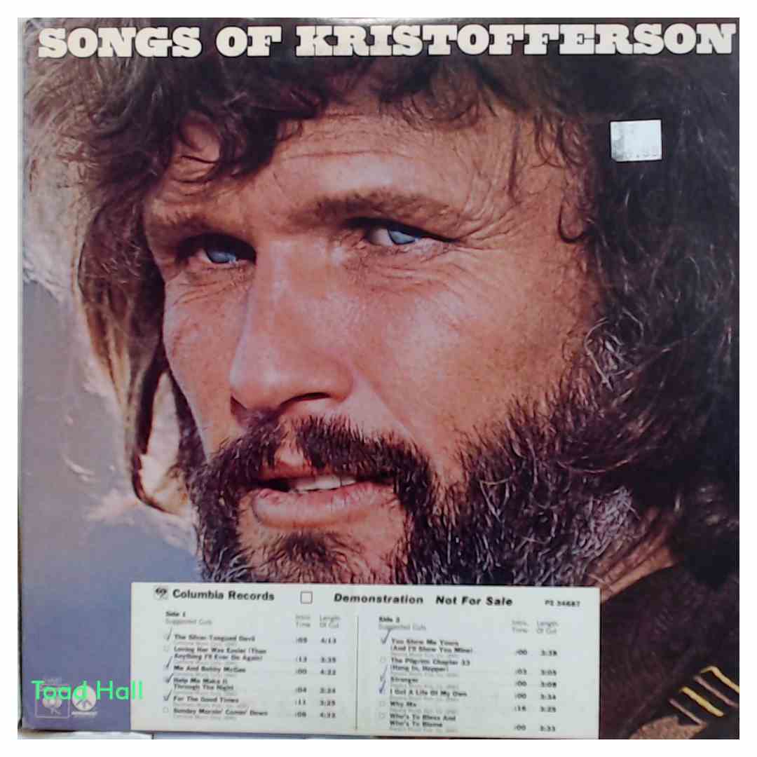 Kris Kristofferson - Songs Of Kristofferson (Promo) - Used Vinyl
