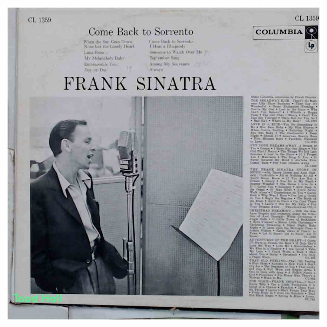 Frank Sinatra - Come Back To Sorrento - Used Vinyl