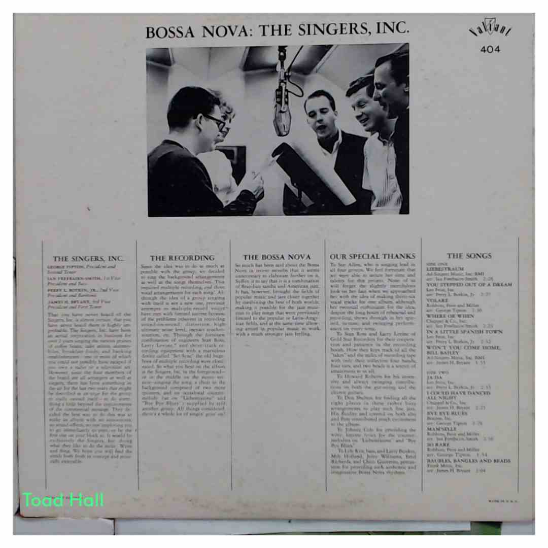 The Singers Inc. - Bossa Nova - Used Vinyl