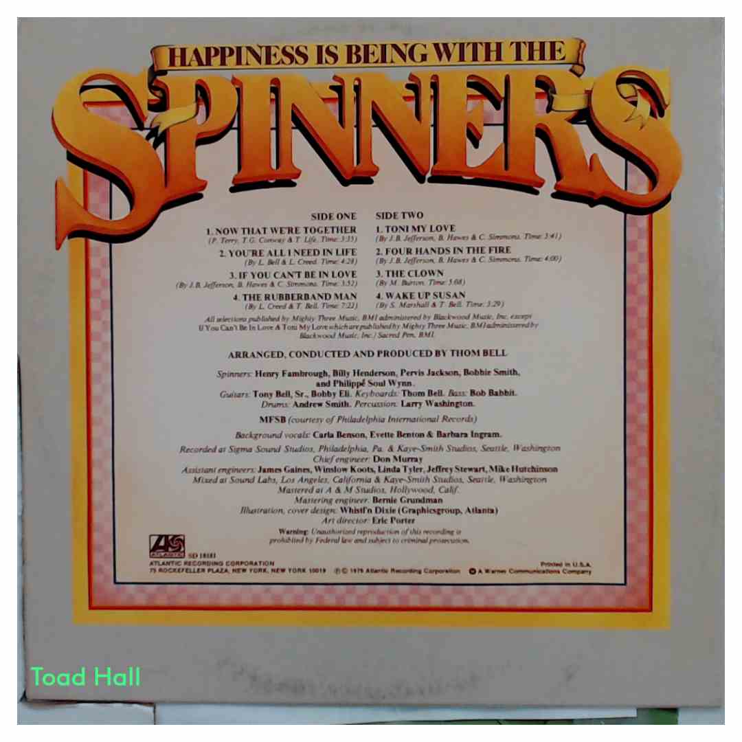 Spinners - Happiness Is Being With The Spinners (Promo Cover) - Used Vinyl