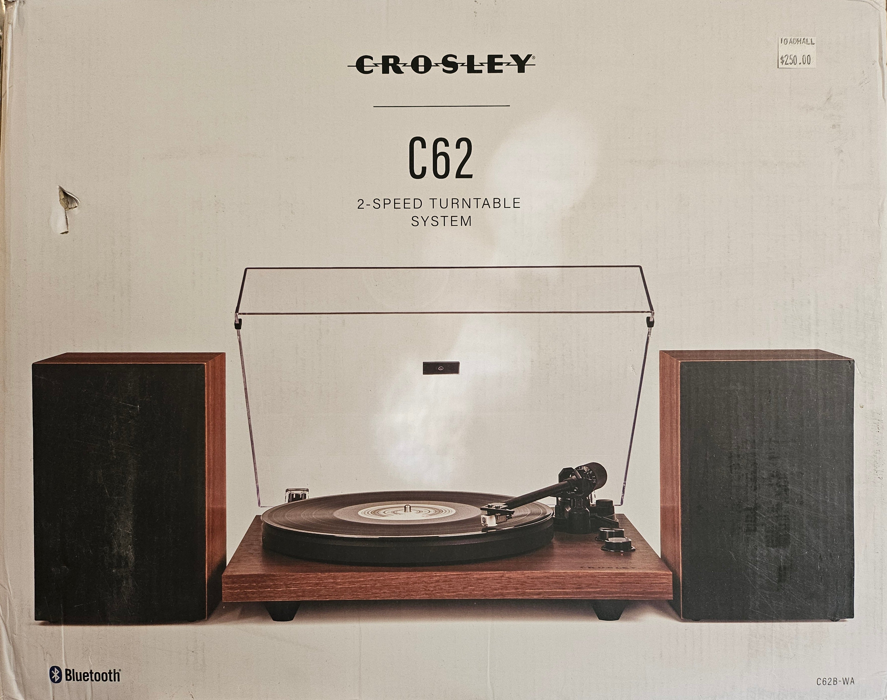 Hotsell Brand New Crosley C62 2-Speed Turntable Record Player with Speakers