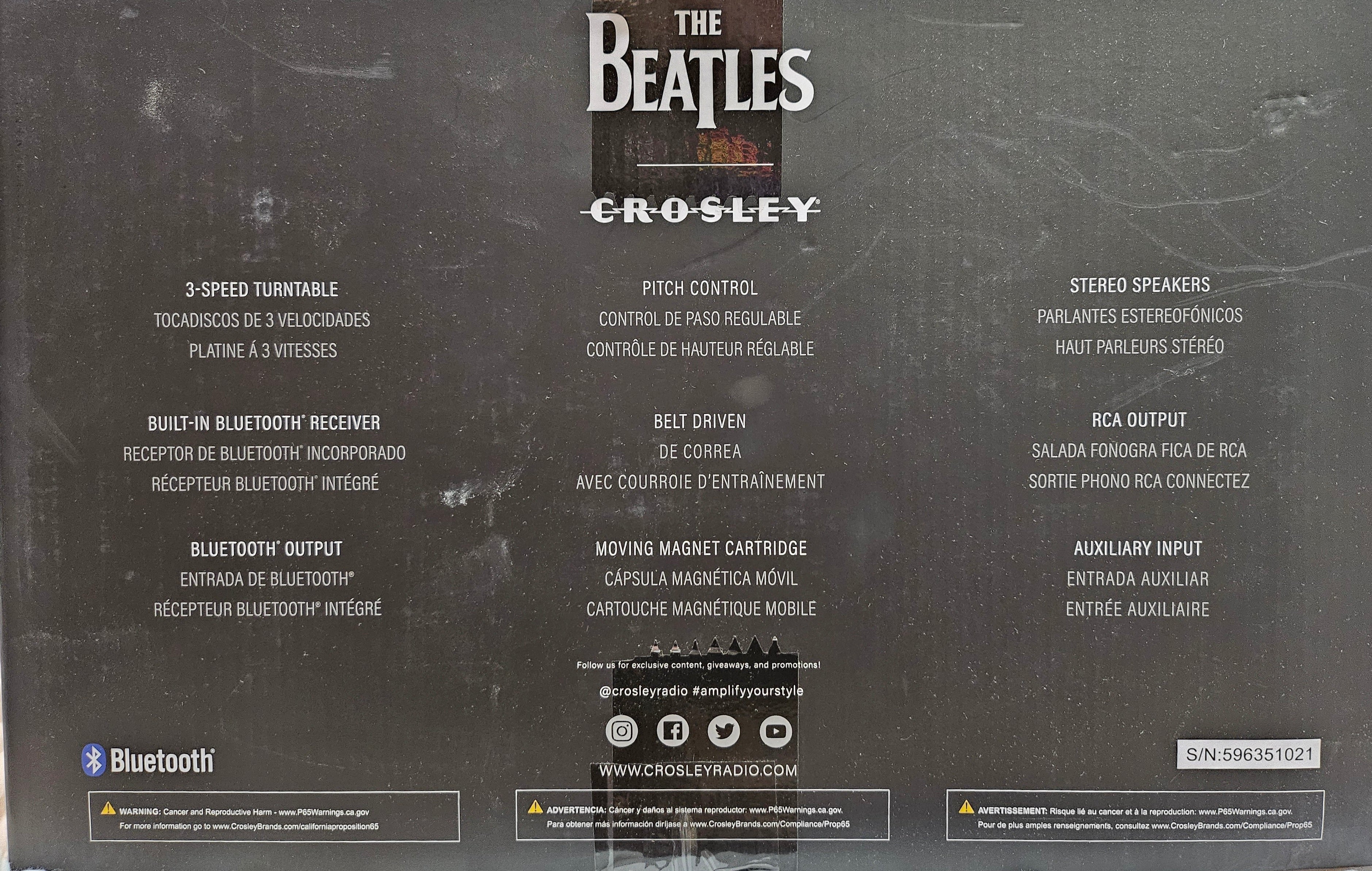 Limited Edition Crosley The Beatles Portable Turntable • BRAND NEW