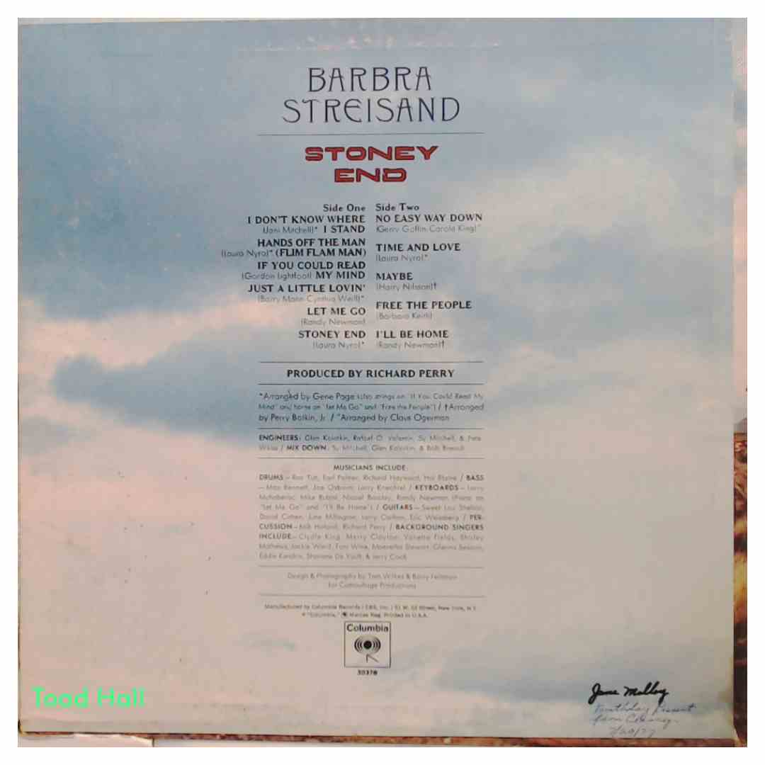 Barbra Streisand - Stoney End - Used Vinyl LP